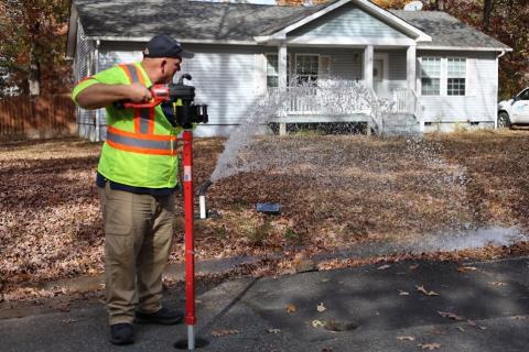 man with equipment